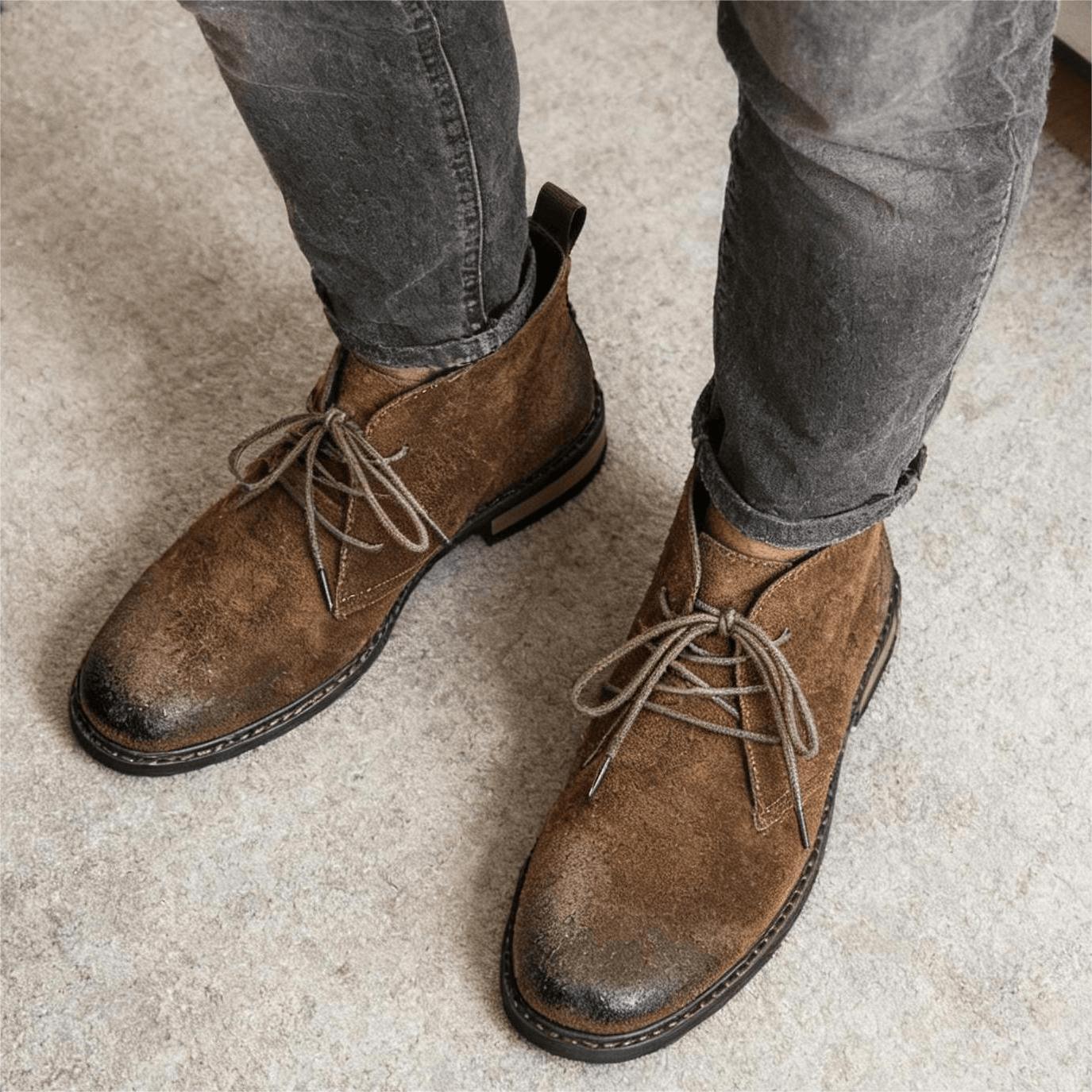 Men'S Accessories Leather - Leather Boots Retro Comfortable Brand Retro