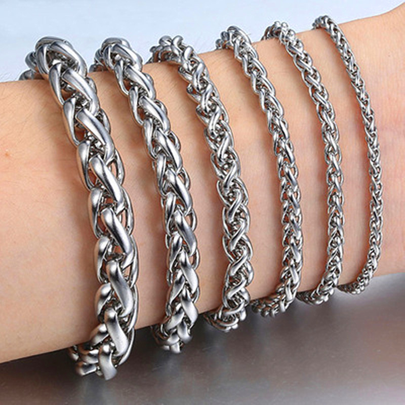 Men Accessories Singapore - HNSP Simple Stainless Steel Twist Rope