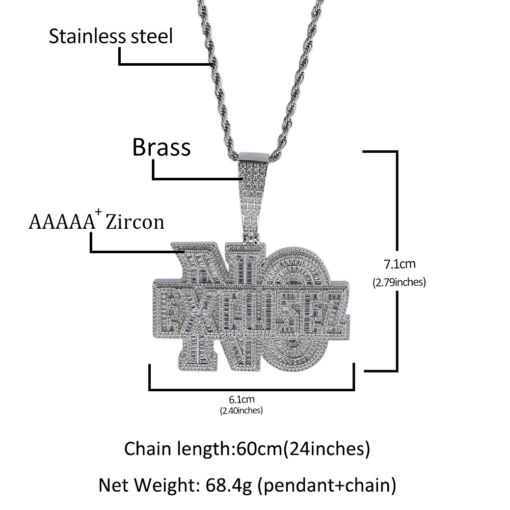 Men Accessories Singapore - Niche Design Alphabet Hip-hop Necklace for