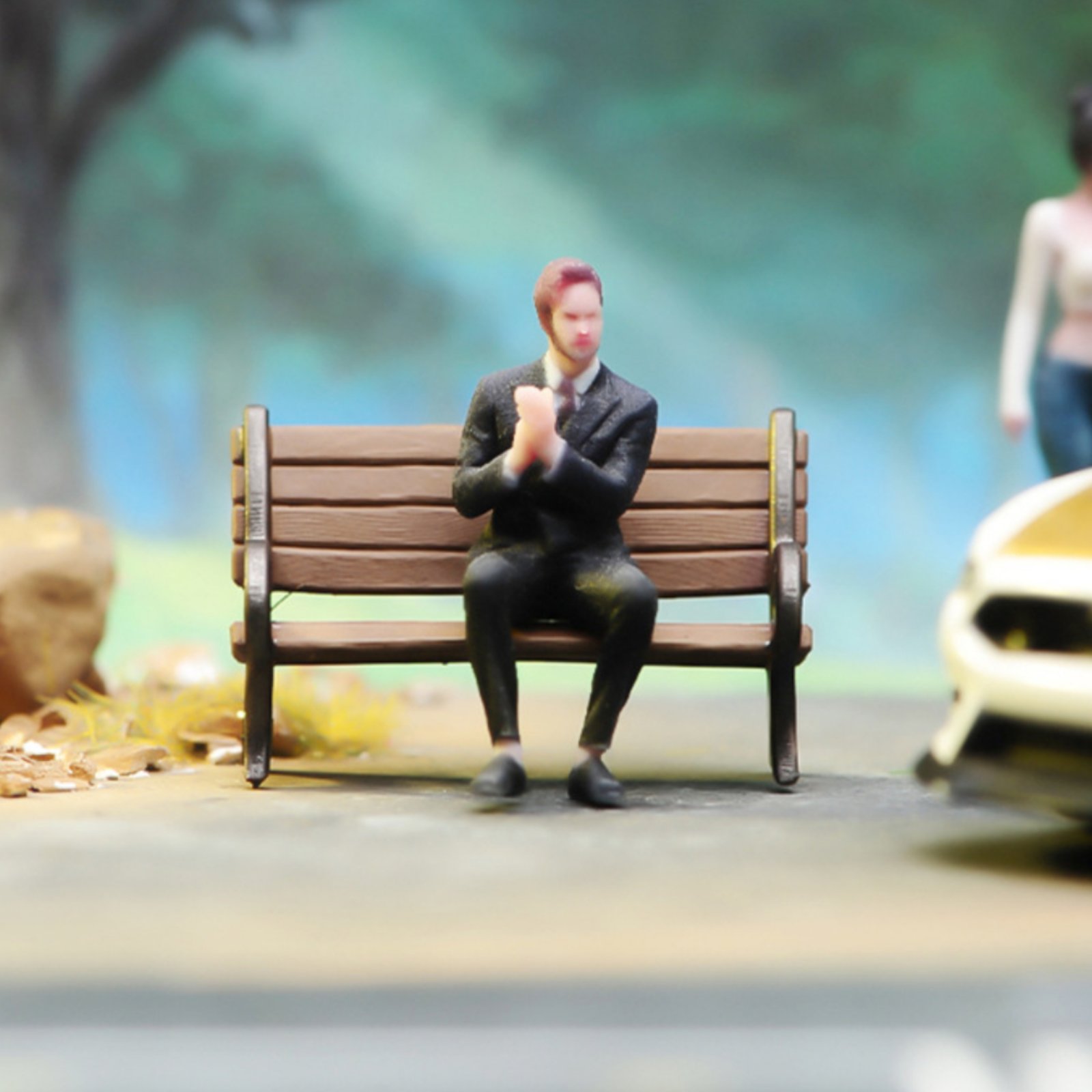 Men'S Accessories With Suits - 1:64 Scale Sitting Man Figure Three-Dimensional