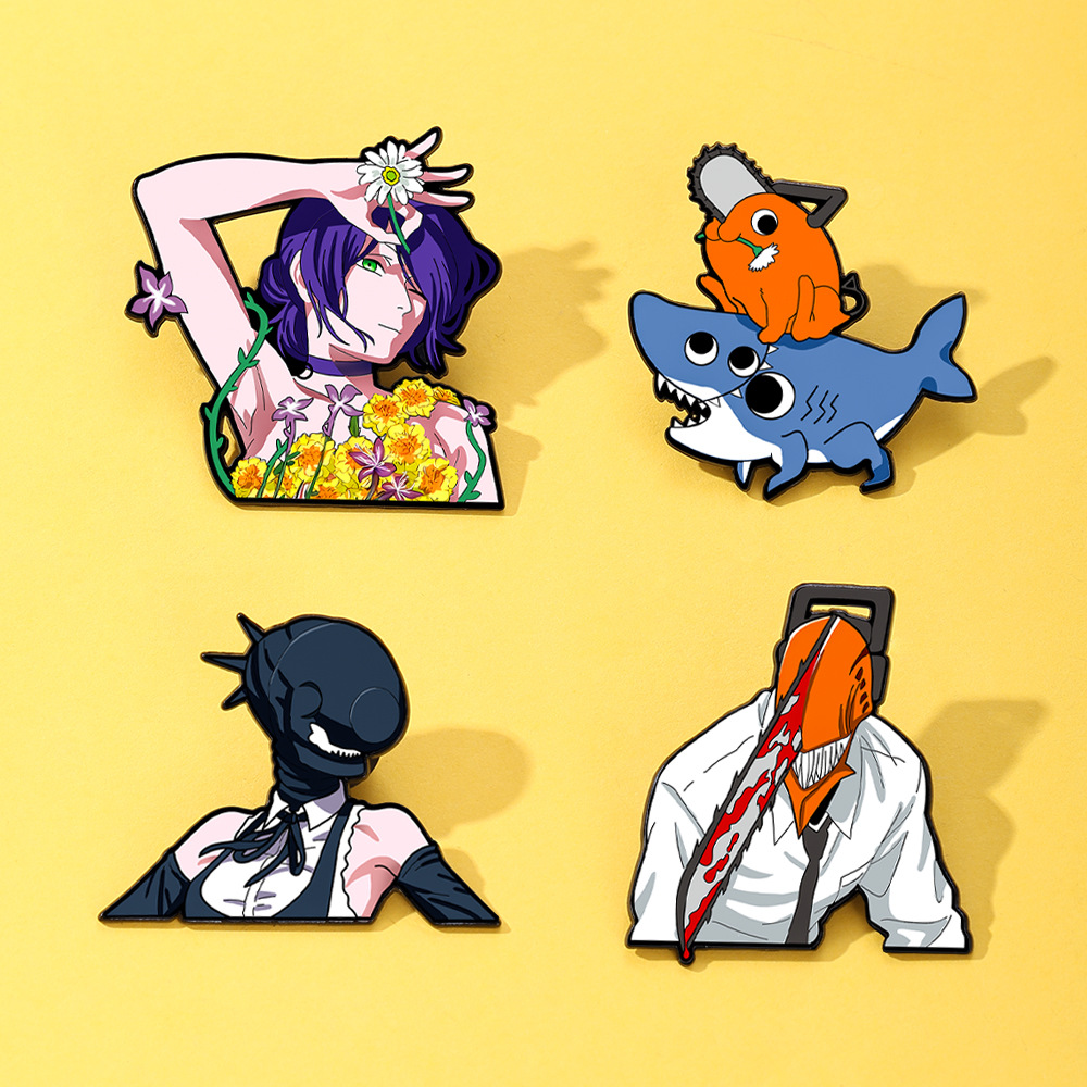 Men'S Accessories Jewelry Sale - 4pcs Animal Manga Characters Enamel Pin
