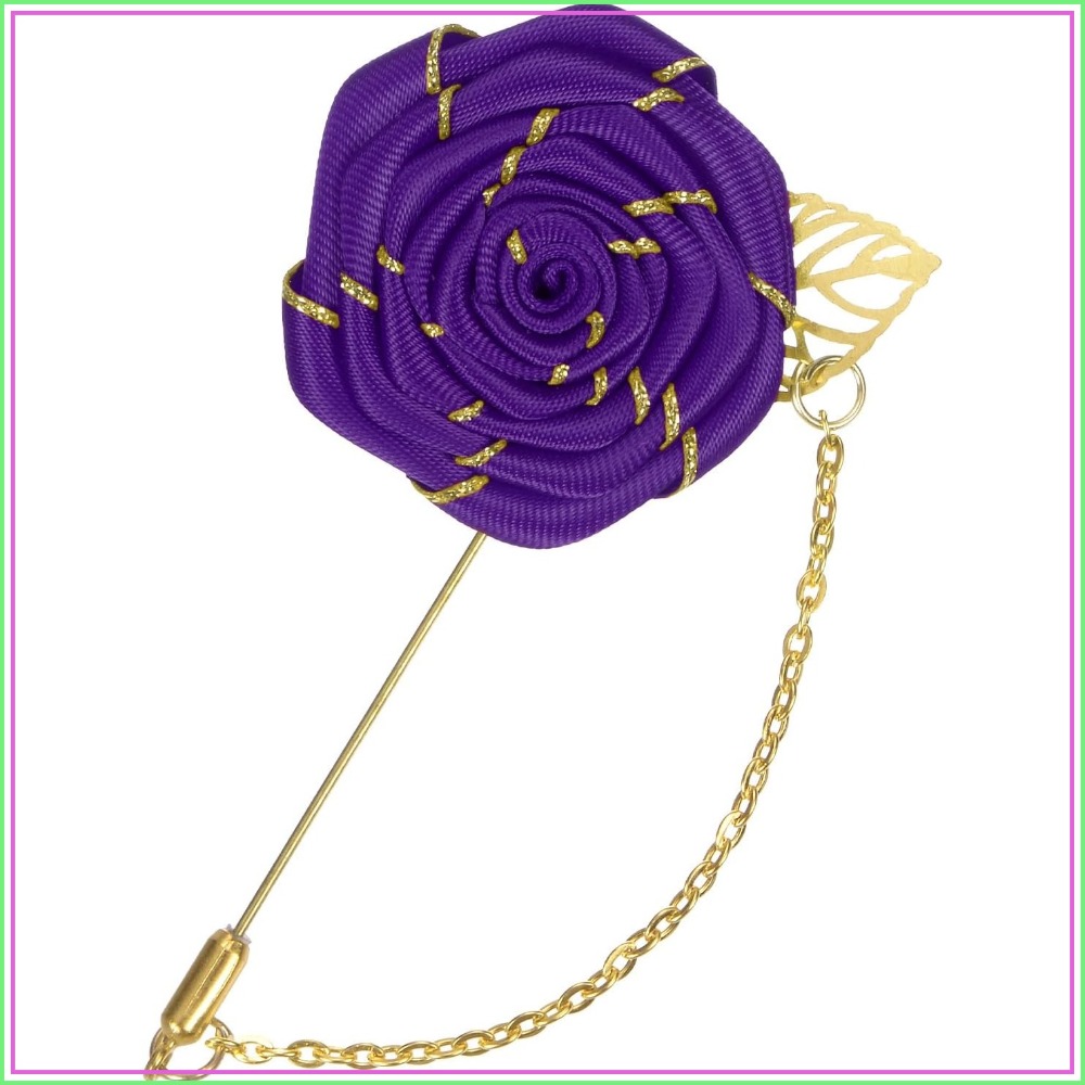 Men Accessories For Wedding - Rose Brooch Pin Cloth Rose Flower
