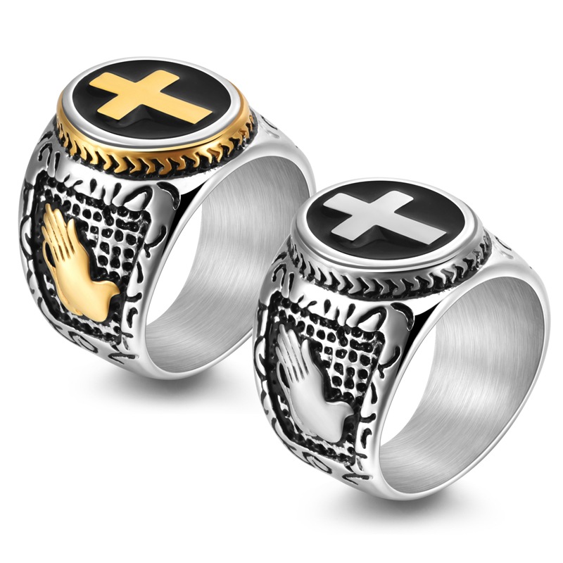 Praying Hands Cross Jesus Amul - огляд і ціна Men'S Accessories Hand Bands