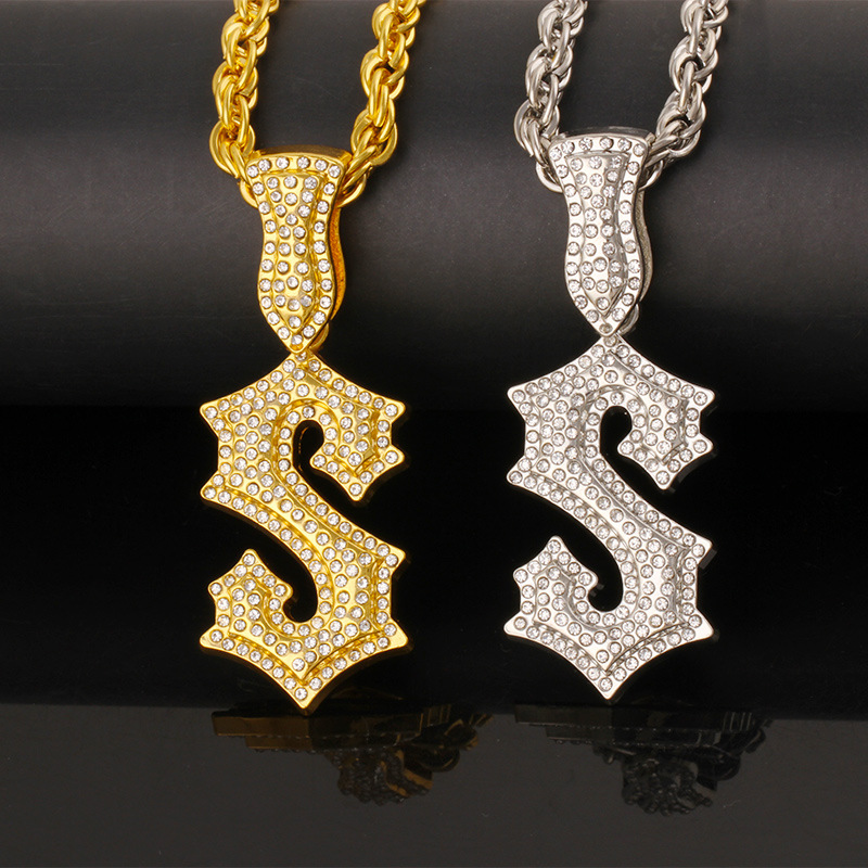 New Letter S Hip Hop Necklace  - огляд і ціна Men Accessories Singapore