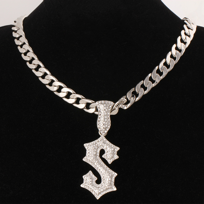 New Letter S Hip Hop Necklace  - огляд і ціна Men Accessories Singapore