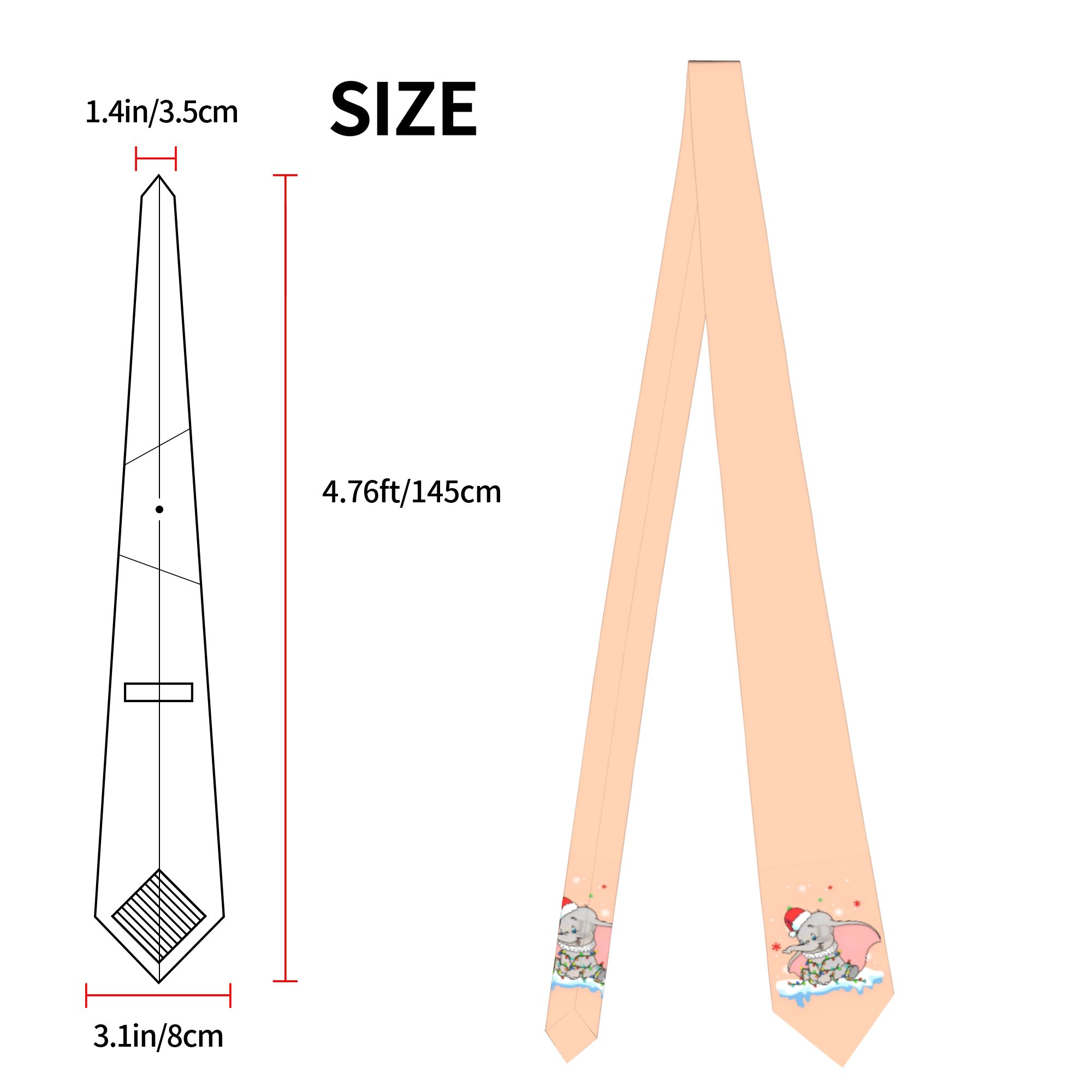 Cute Cartoon Dumbos Neckties M - огляд і ціна Men Accessories For Wedding