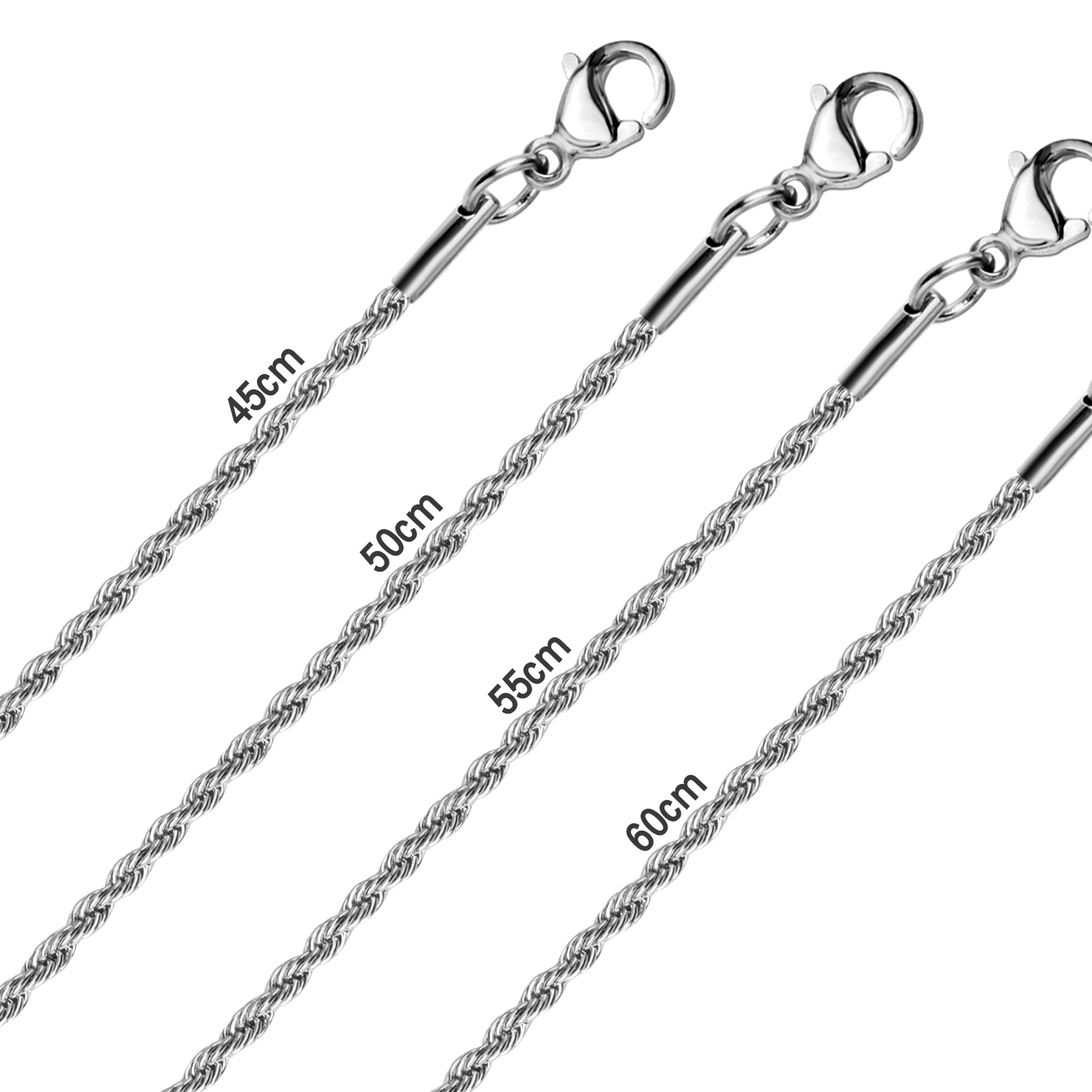 LUXUSTEEL 1pcs Twisted Rope Ch - огляд і ціна Men Accessories Singapore