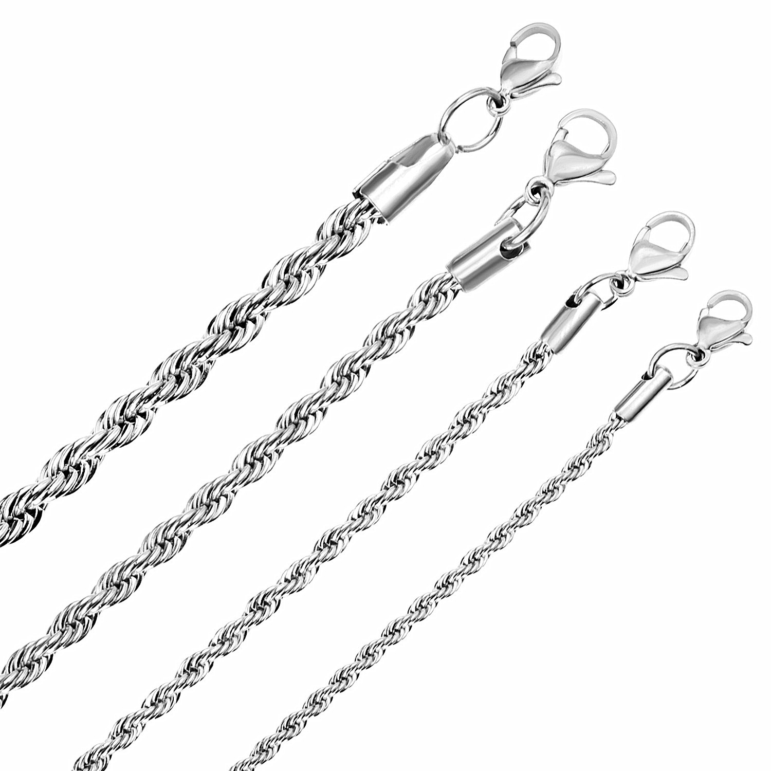 LUXUSTEEL 1pcs Twisted Rope Ch - огляд і ціна Men Accessories Singapore