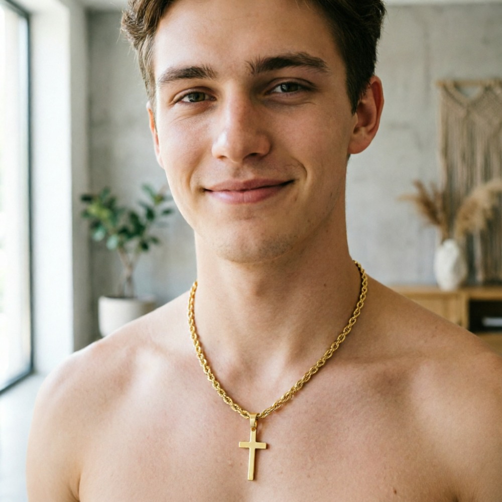 New Fashion Cross Pendant Neck - огляд і ціна Men Accessories Singapore