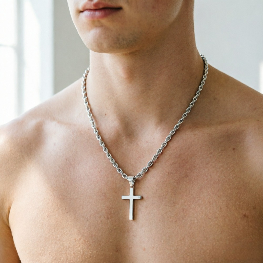 New Fashion Cross Pendant Neck - огляд і ціна Men Accessories Singapore