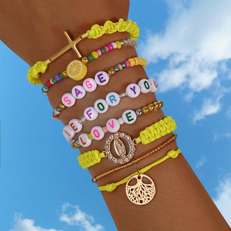 Bohemian Yellow Creative Lette - огляд і ціна Men'S Accessories Jewelry Sale