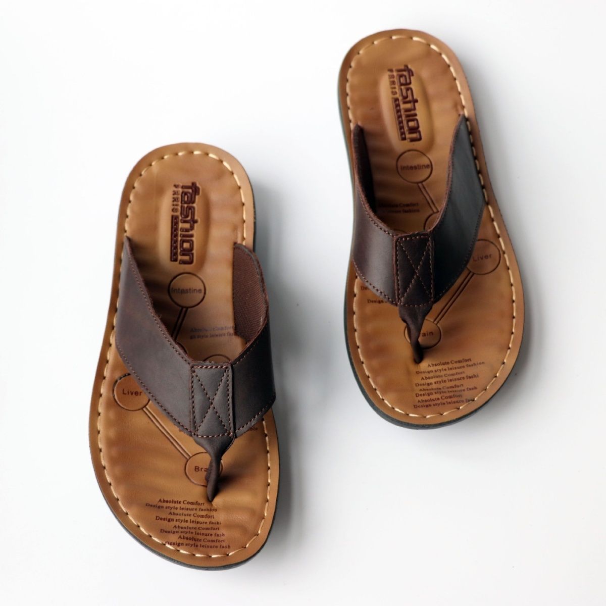 Summer Shoes Men Slippers Genu - огляд і ціна Men'S Accessories Leather