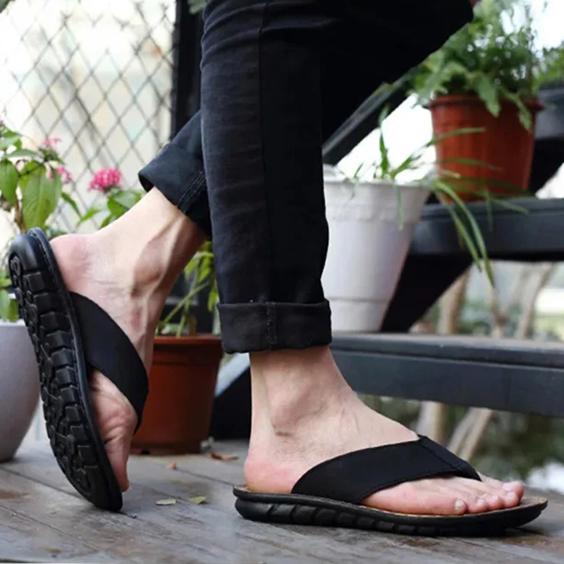 Summer Shoes Men Slippers Genu - огляд і ціна Men'S Accessories Leather