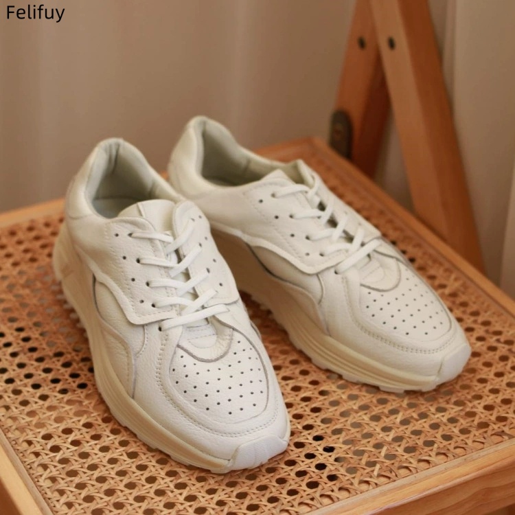 Round-toe Lace-up Casual White - огляд і ціна Men'S Accessories Leather