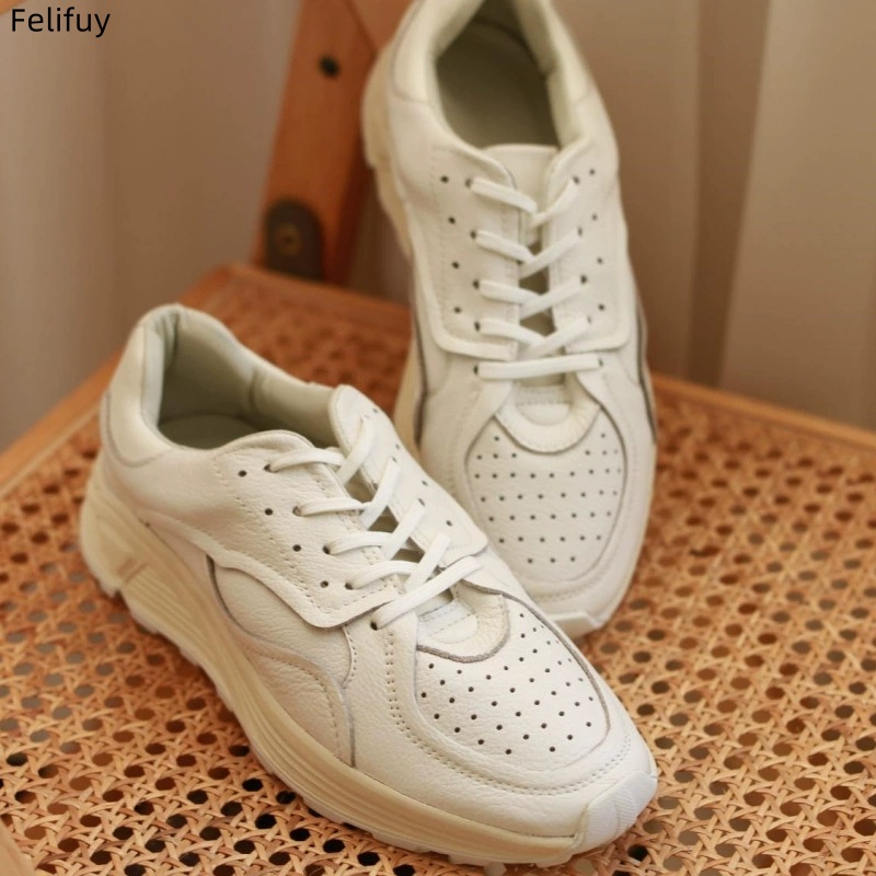 Round-toe Lace-up Casual White - огляд і ціна Men'S Accessories Leather