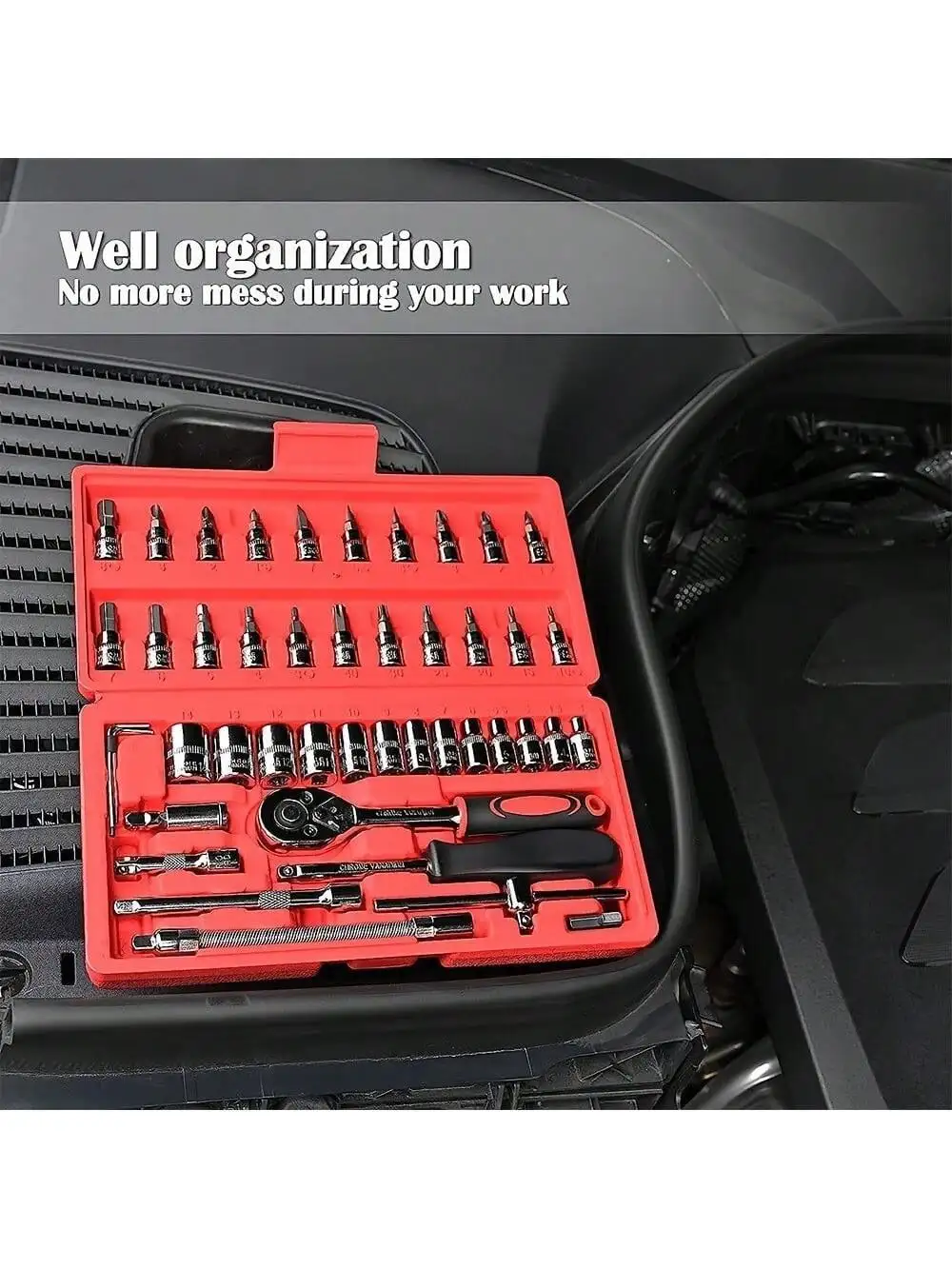 46 Piece 1/4 Inch Drive Socket - огляд і ціна Men Accessories Combo