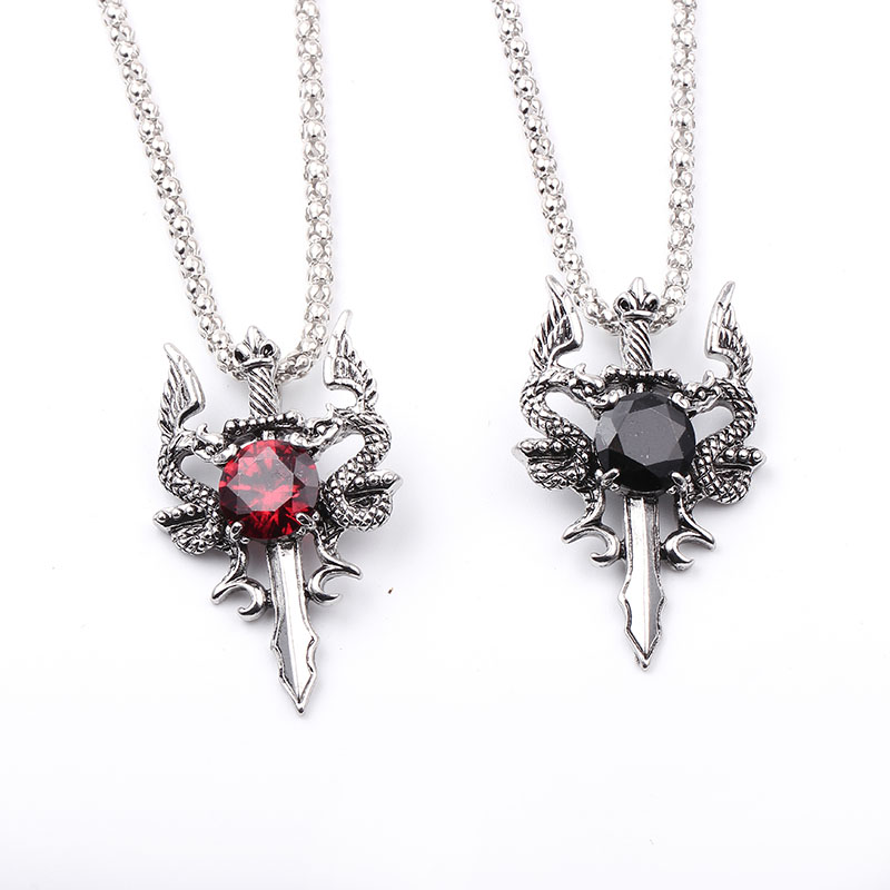 Double Dragon Black Gem Cross  - огляд і ціна Men Accessories Jewelry