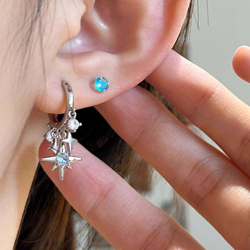 New Y2K Blue Zircon Star Tasse - огляд і ціна Men'S Accessories Jewelry Sale