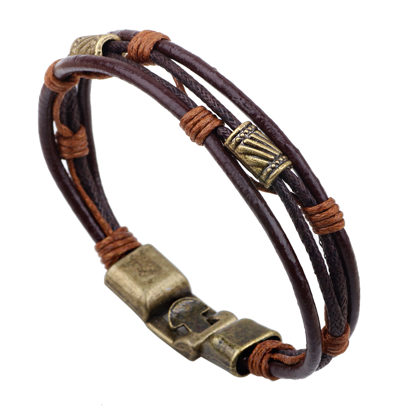22cm Three Layers Leather Brac - огляд і ціна Men'S Accessories Hand Bands