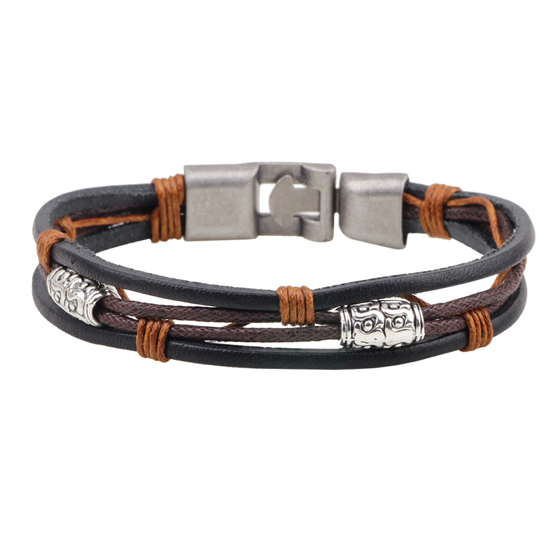 22cm Three Layers Leather Brac - огляд і ціна Men'S Accessories Hand Bands